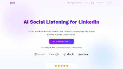 Social listening linkedin | OutX.ai - AI tool for Analytics & Data