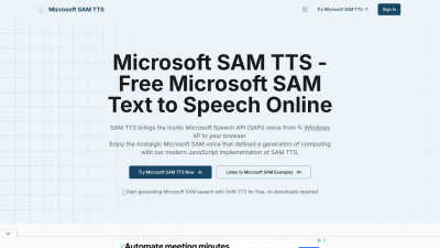 SAM TTS - AI tool for Accessibility