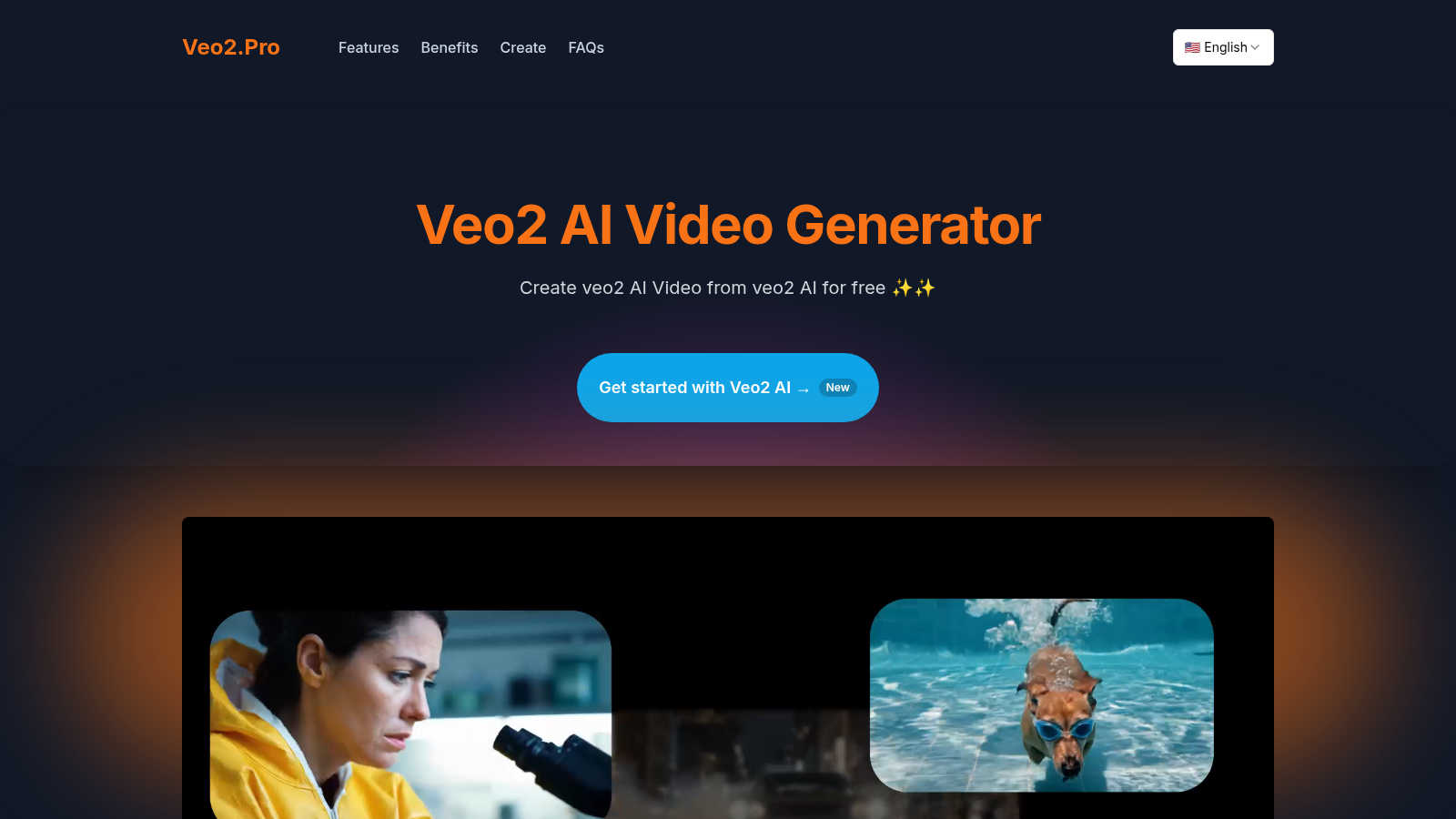 Veo2 application interface and features
