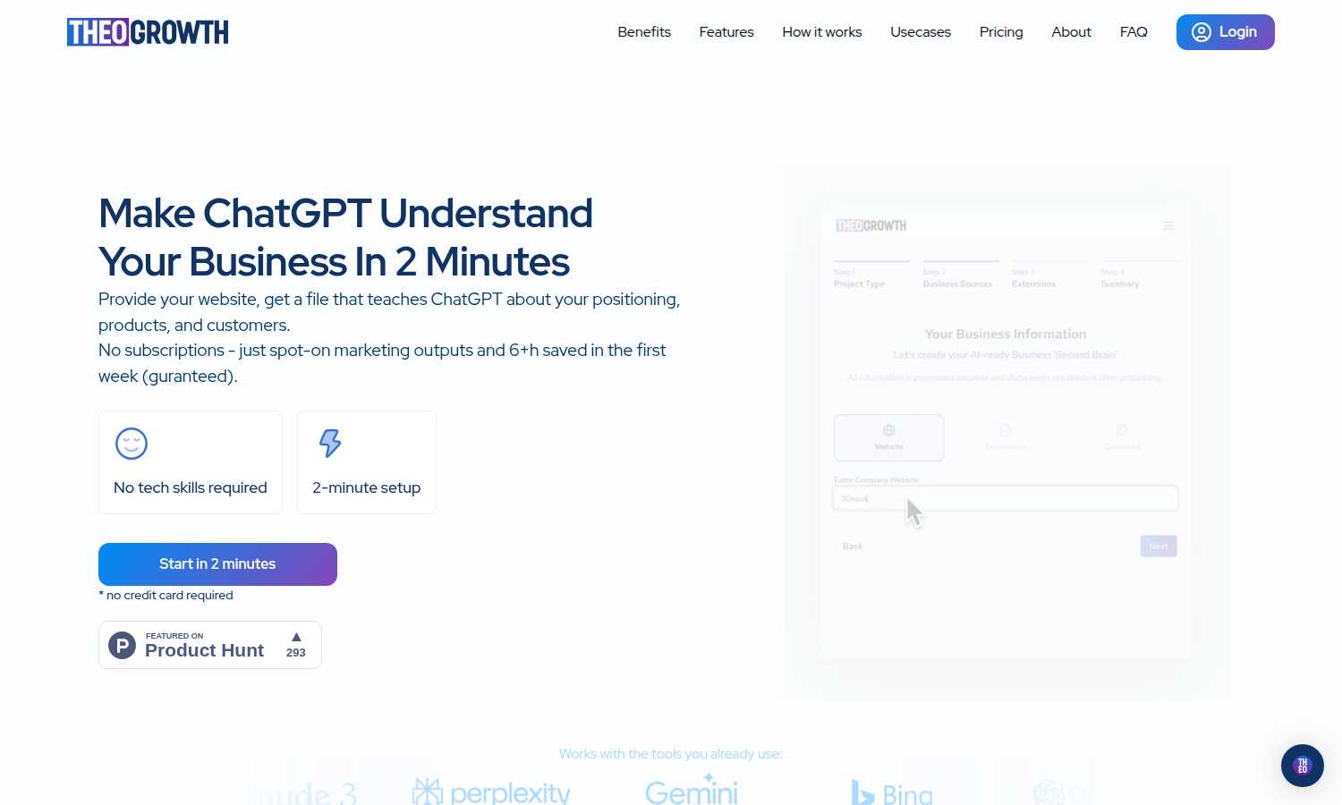 THEO application interface and features