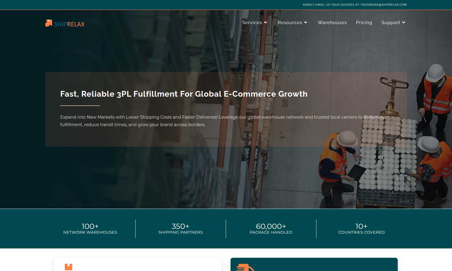 ShipRelax™ application interface and features