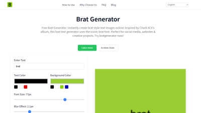 Brat Generator - AI tool for Image & Photo