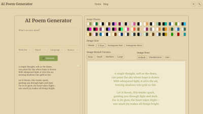 AI Poem Generator - AI tool for Blogging & Publishing