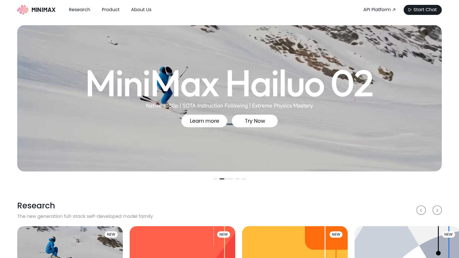 MiniMax AI application interface and features