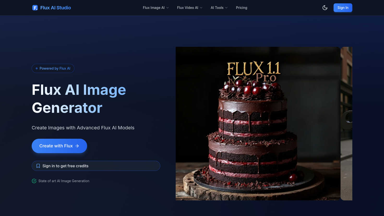 Flux AI Studio application interface and features
