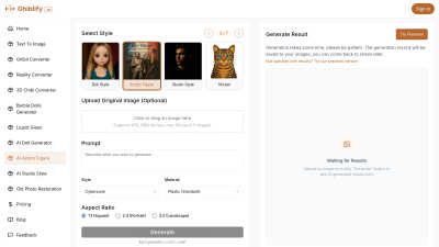 Ghiblify.im - AI tool for Design Tools