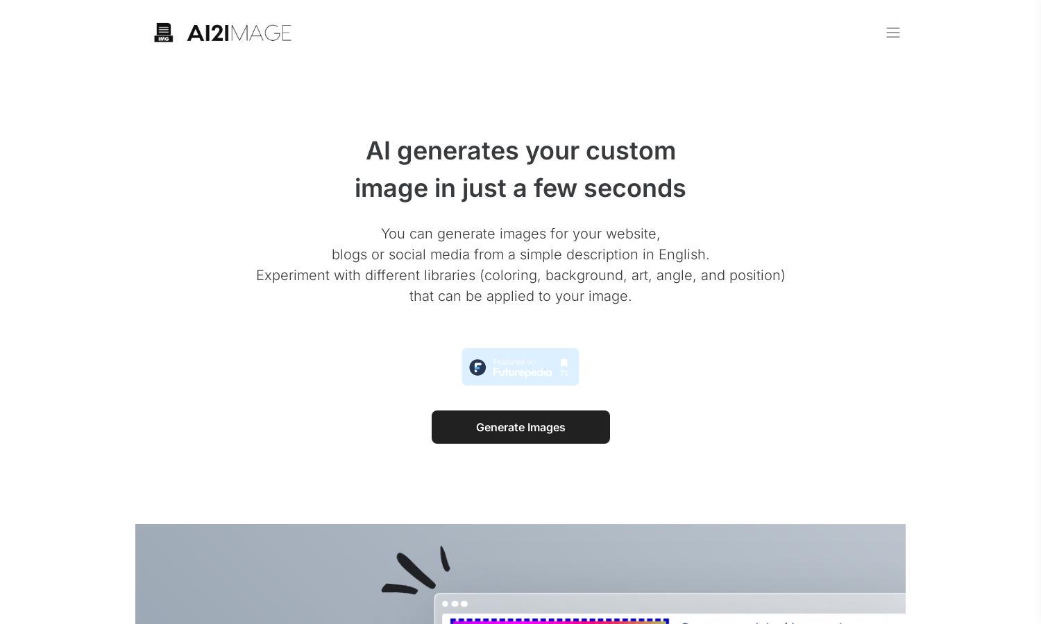 AI2image Website