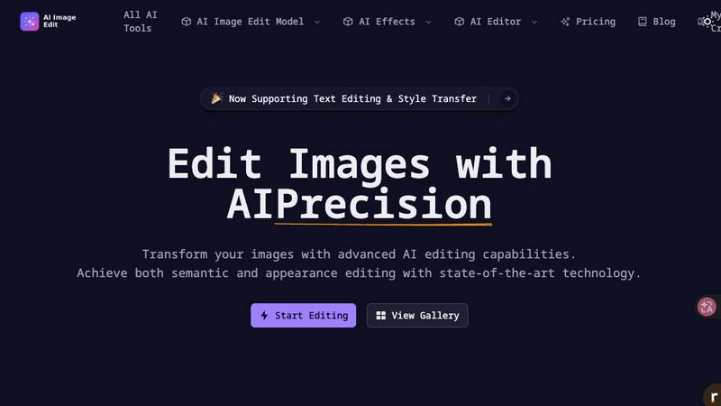 AI Image Edit application interface and features