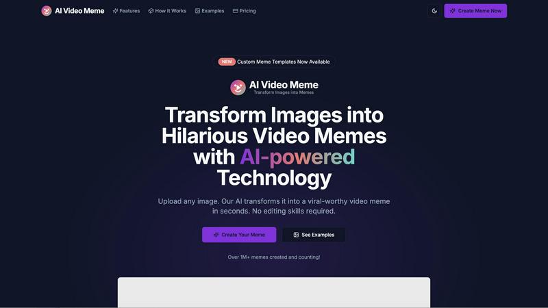 AI Video Meme application interface and features