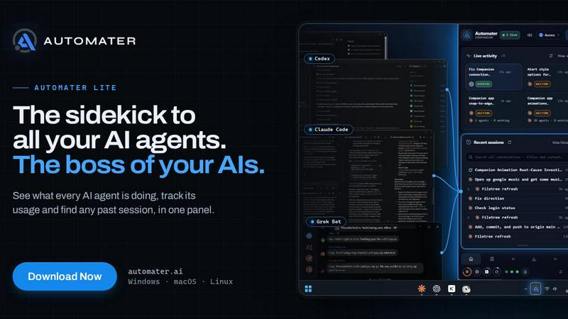 AUTOMATER.ai application interface and features