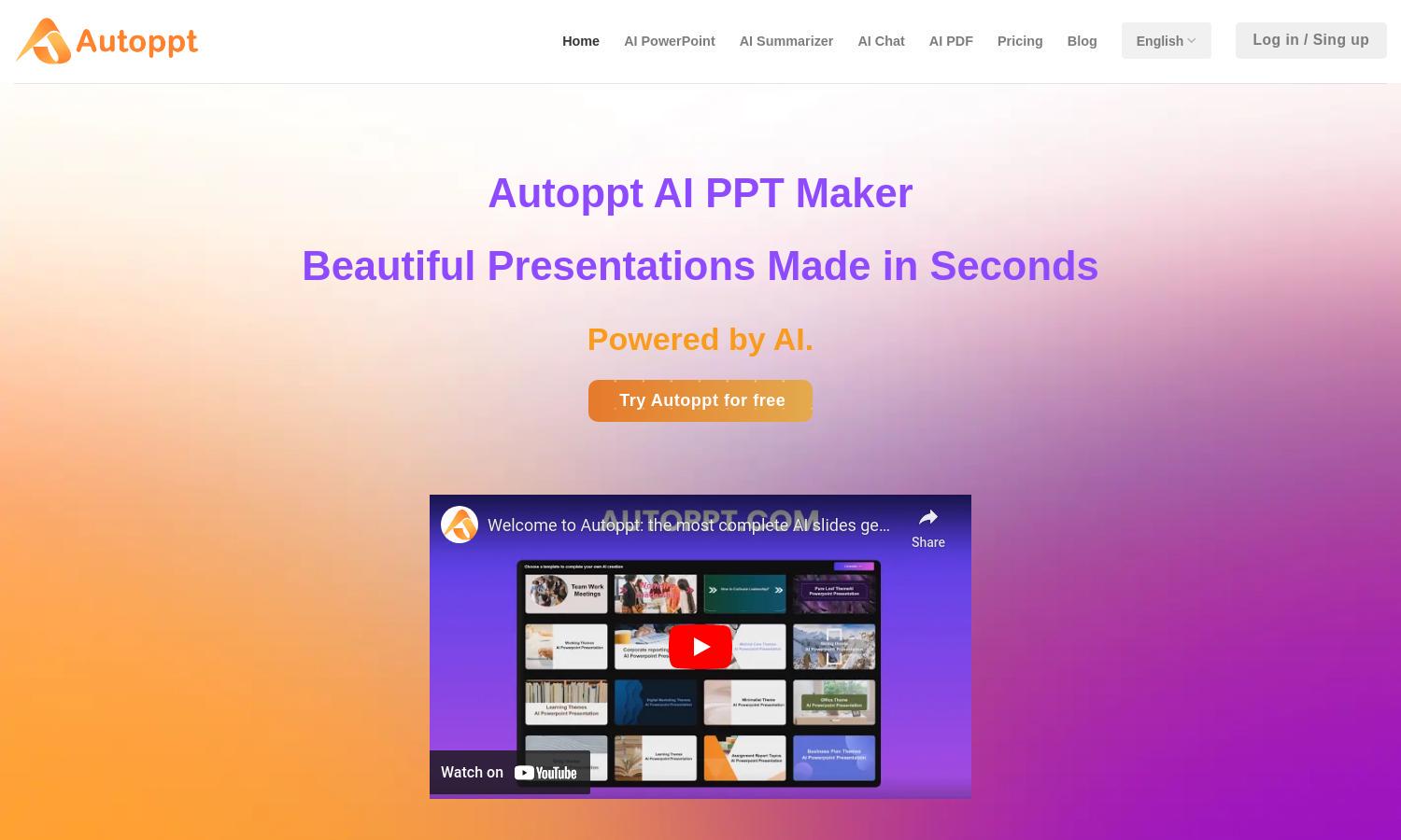 Autoppt Website