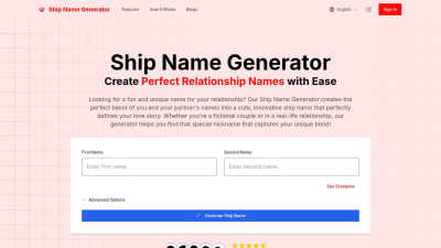 Ship Name Generator - AI tool for Dating