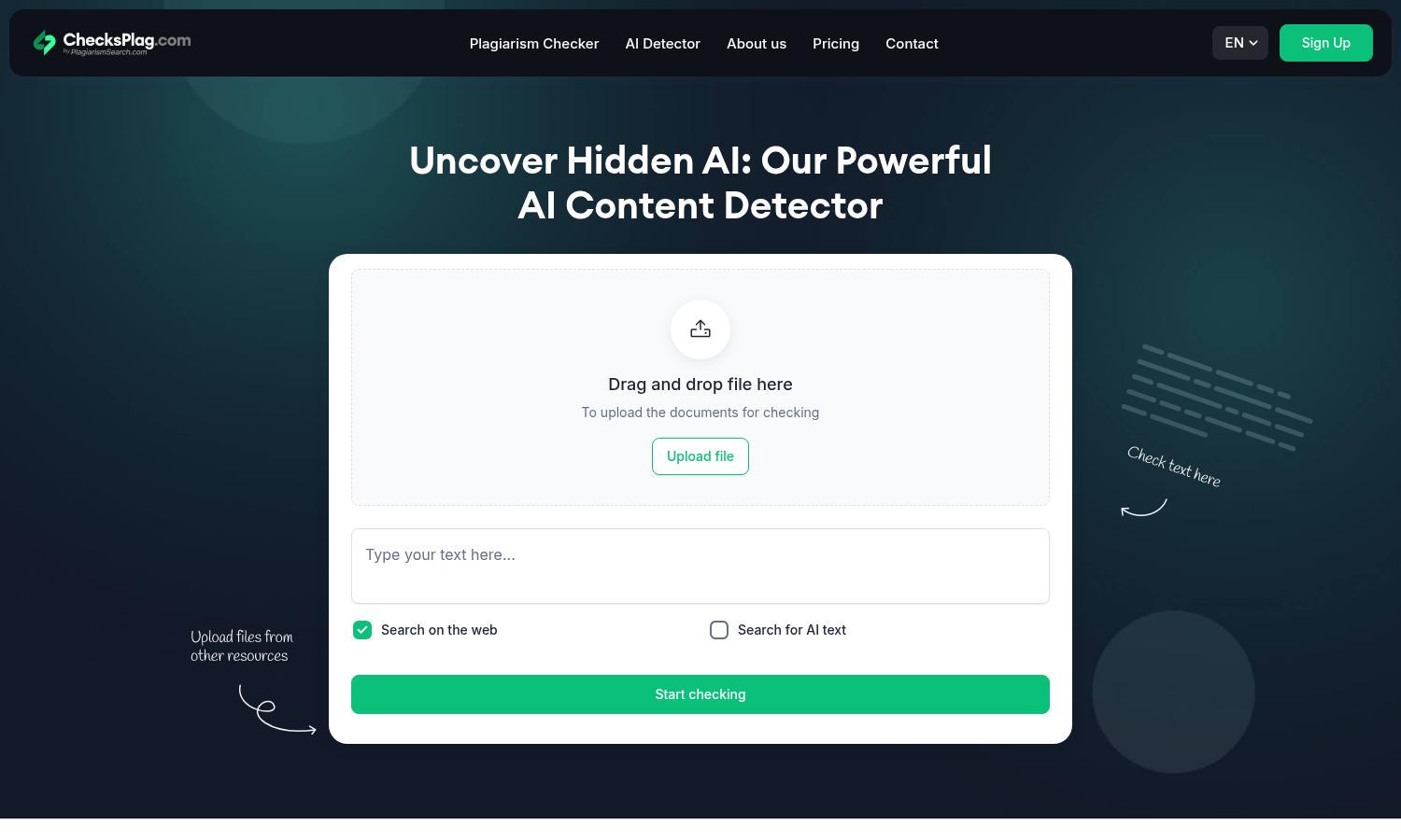 ChecksPlag Website