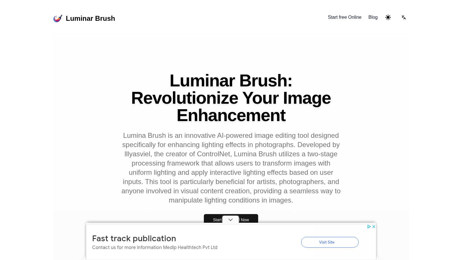 Luminar Brush application interface and features