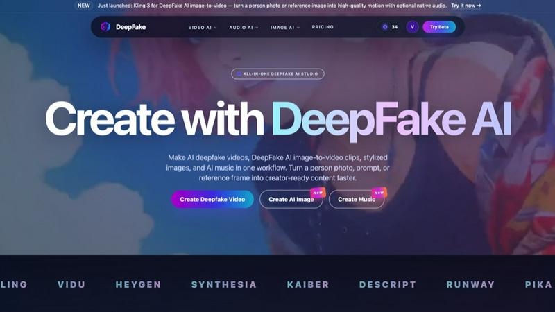 DeepFake application interface and features