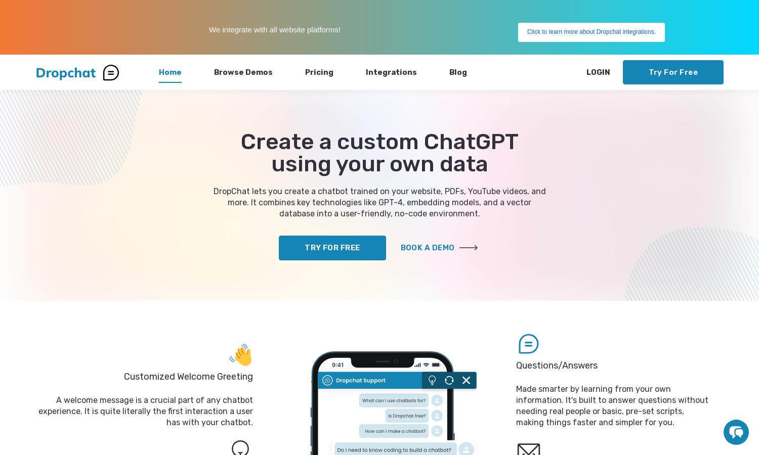 Dropchat Website