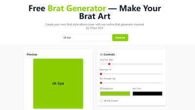Brat Generator - AI tool for Design Tools