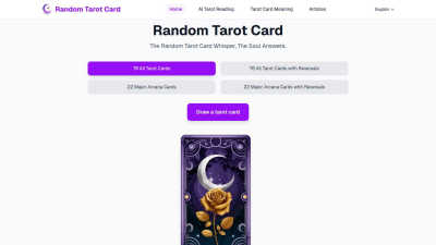 Random Tarot Card Generator - AI tool for Lifestyle & Entertainment