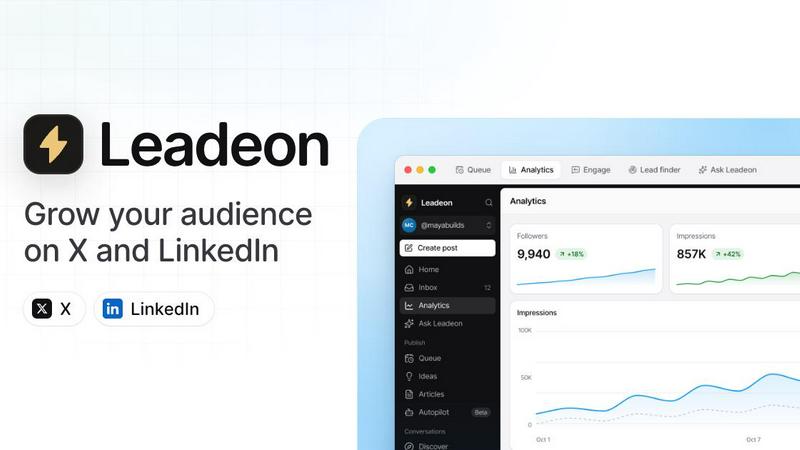 Leadeon application interface and features