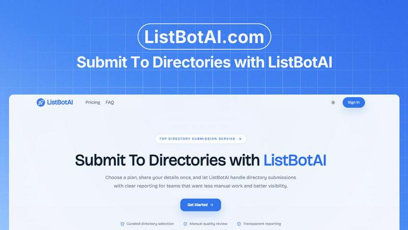 ListBotAI application interface and features