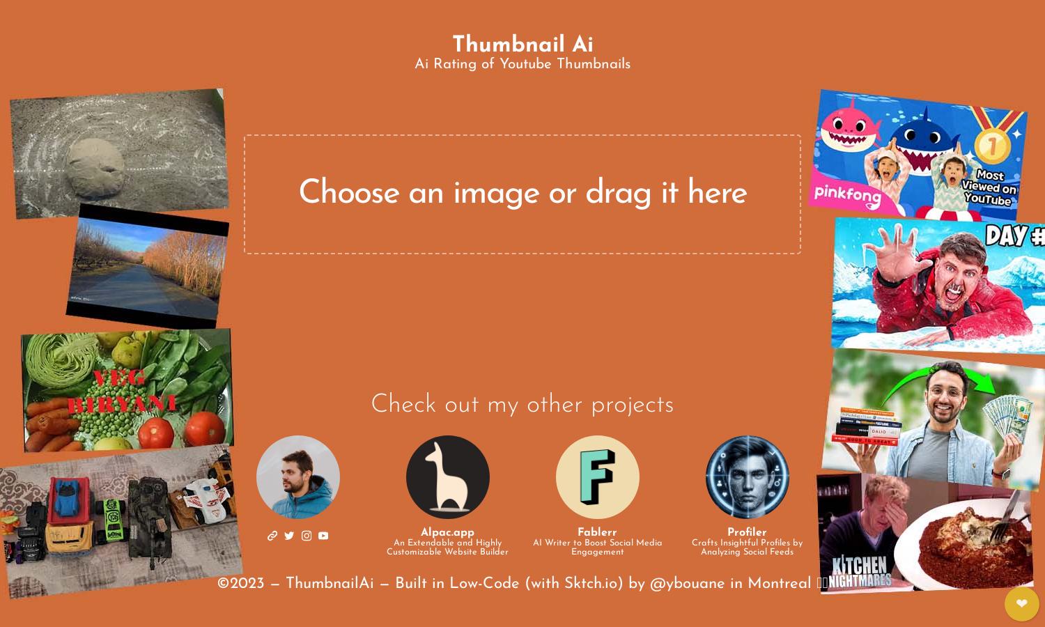 ThumbnailAi Website