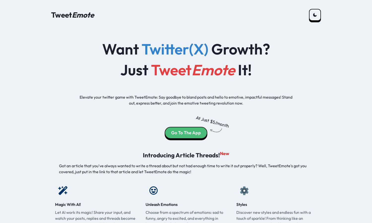 TweetEmote Website