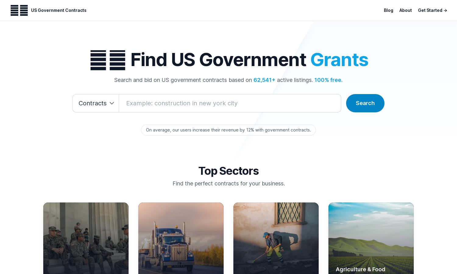 US Government Contracts Website