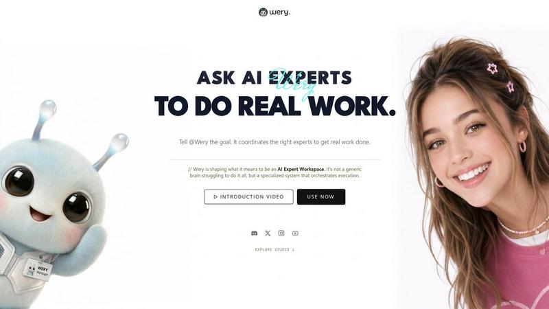 wery.ai application interface and features